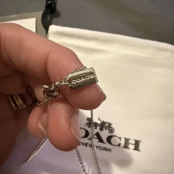 Coach Silver Heart Pendant Necklace - Picture 3 of 3